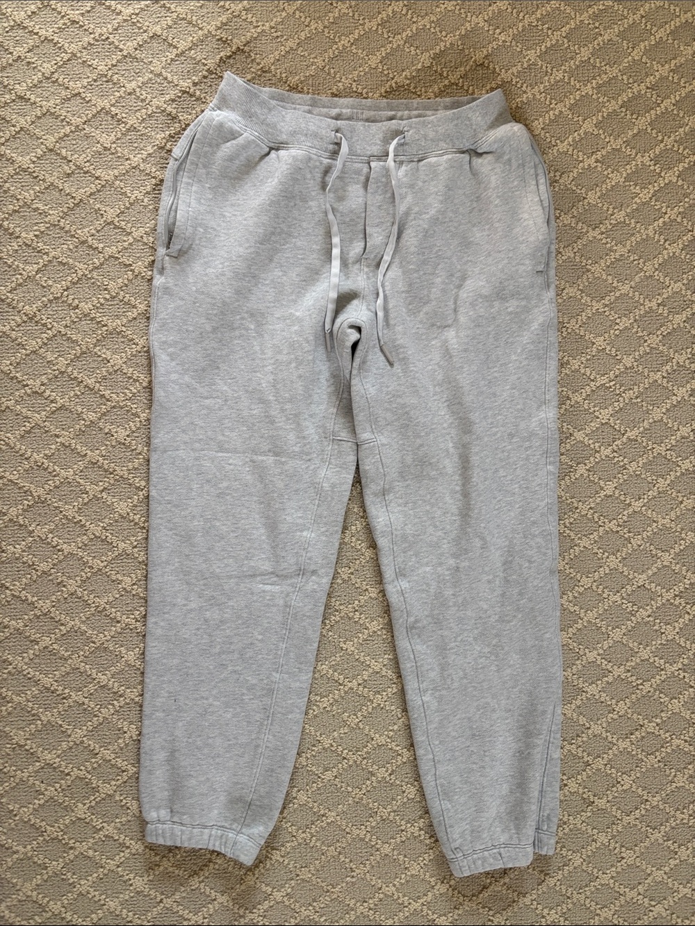 Men's Light Gray Jogger Sweatpants - Casual Comfort